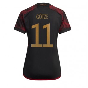 Germany Mario Gotze #11 Replica Away Stadium Shirt for Women World Cup 2022 Short Sleeve